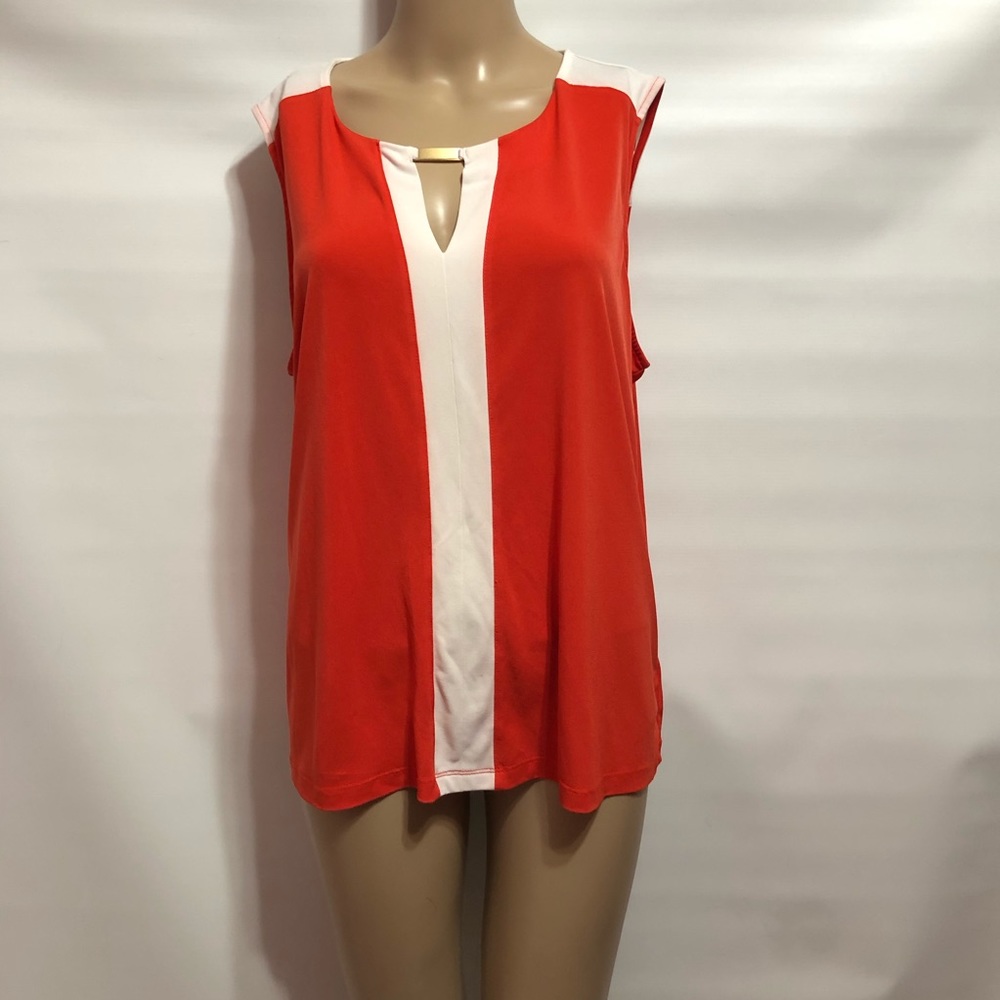 Jones New York orange blouse